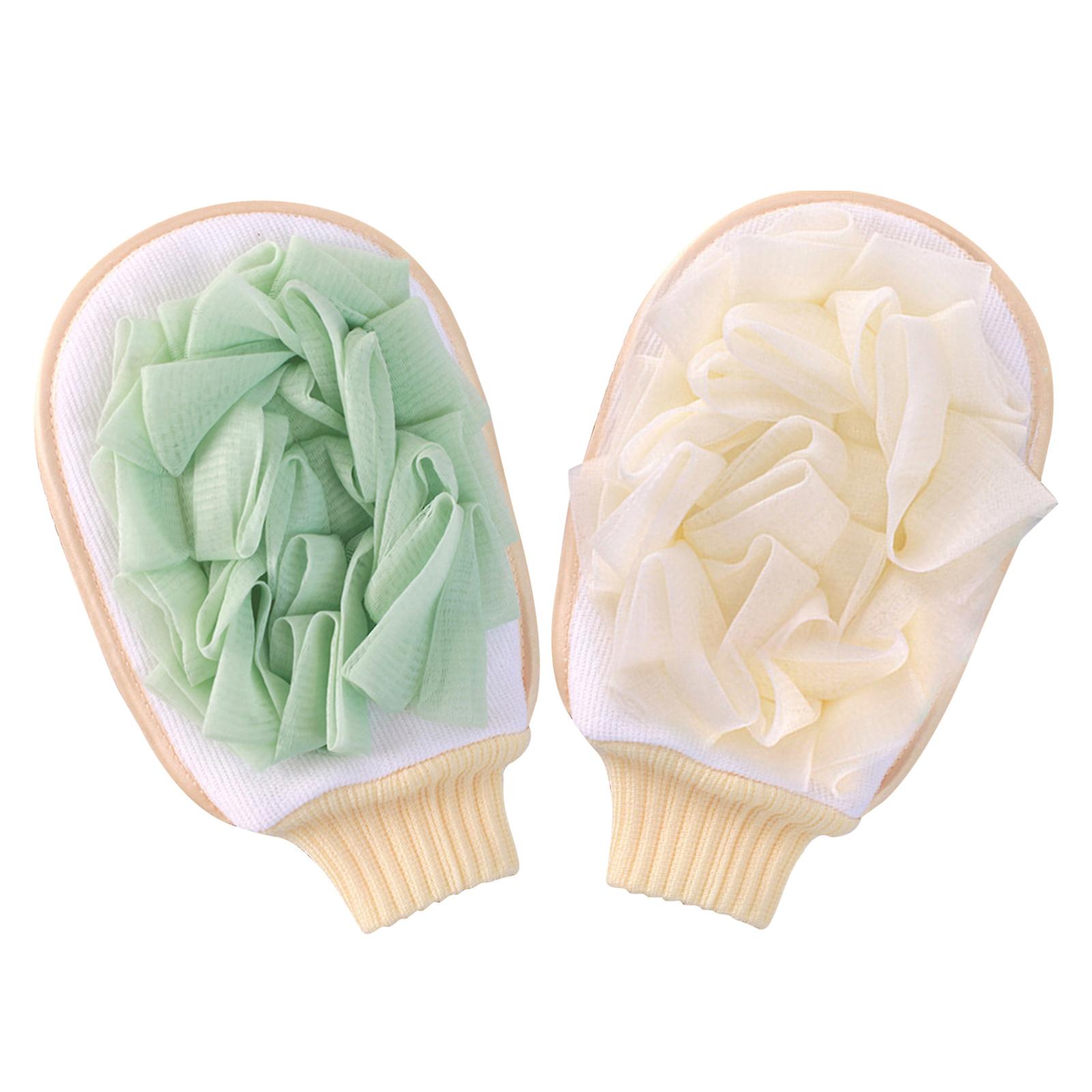 Double – Sided Body Bath Glove – White