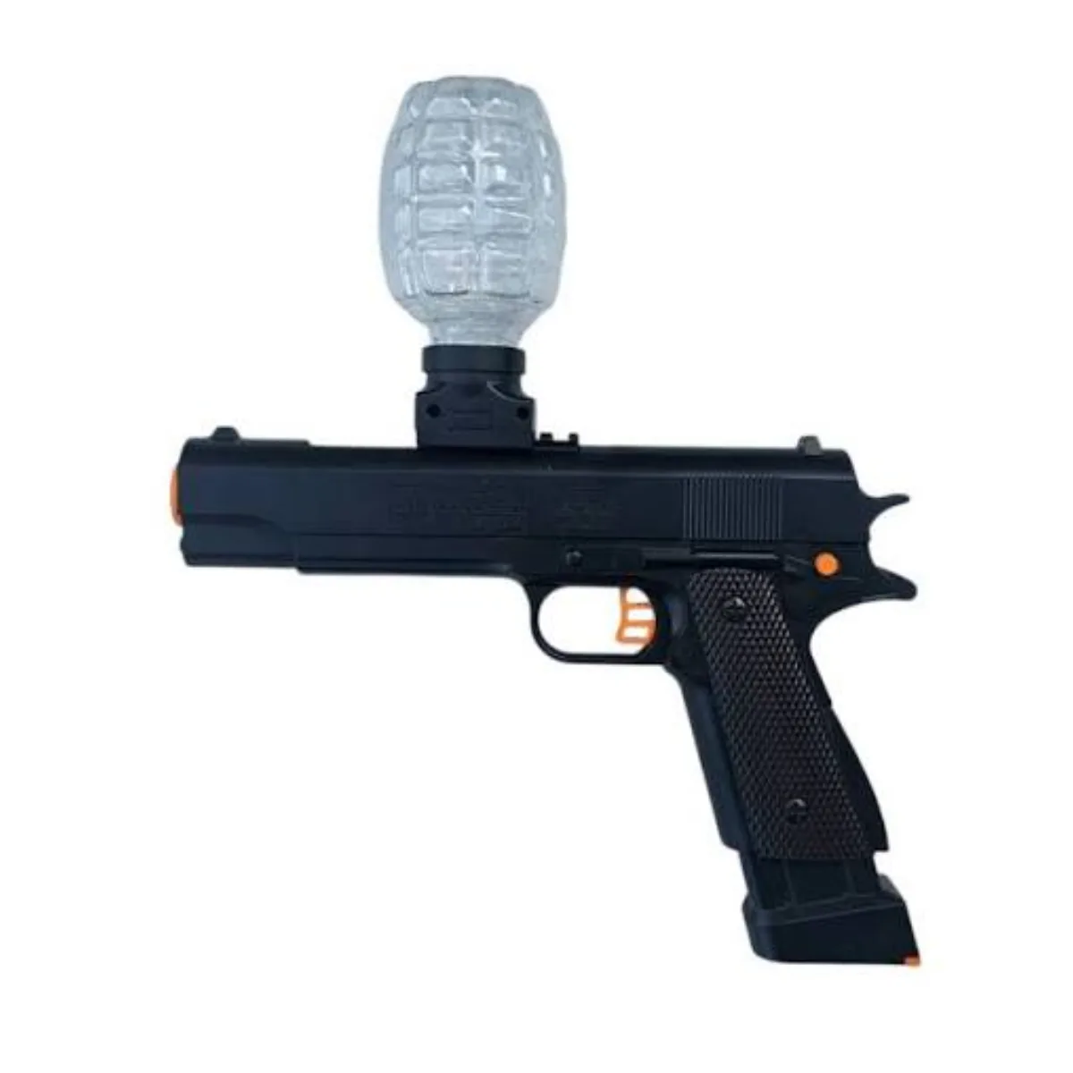 Black 1911 electric gel blaster pistol with gel ball hopper
