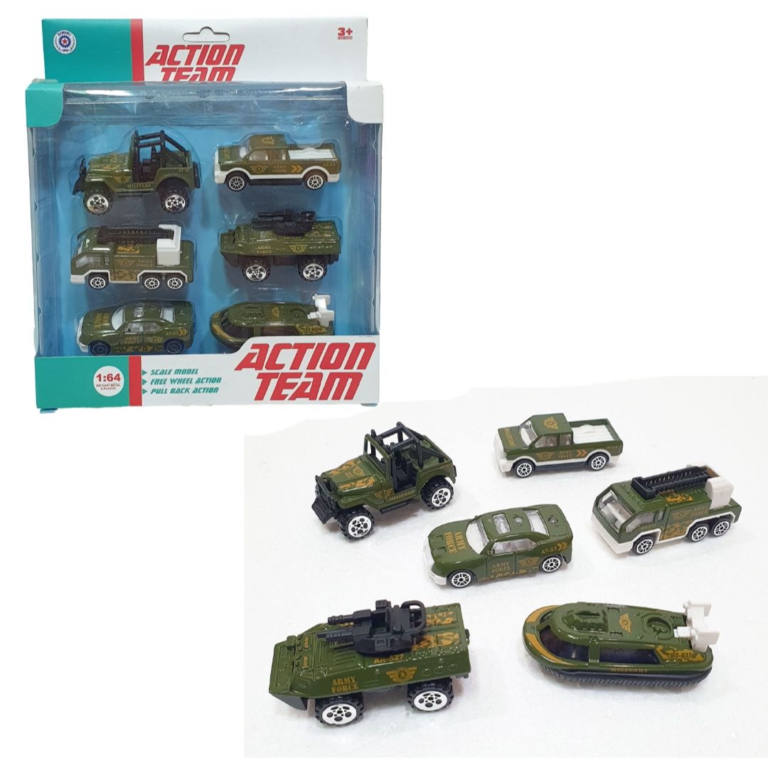 Action Team Army Vehicle Set – 6 Pcs