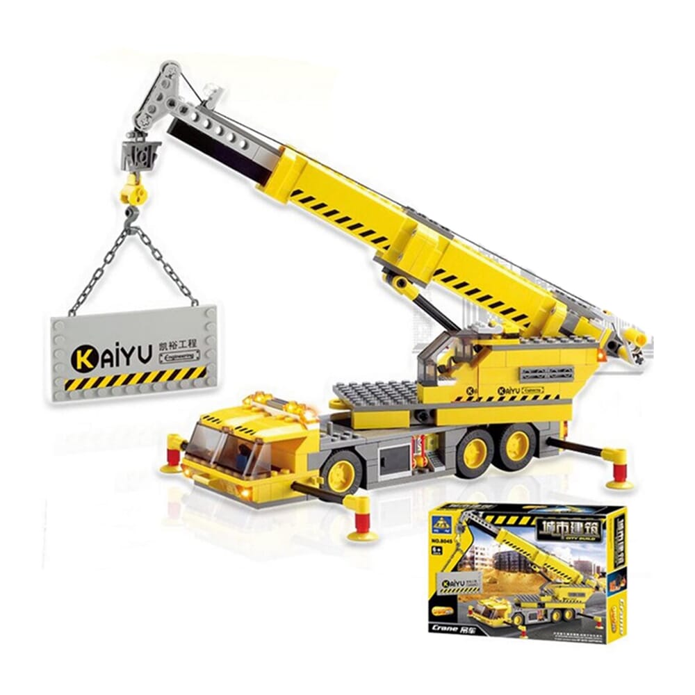 City Build Crane 380+ Piece Building Block Set