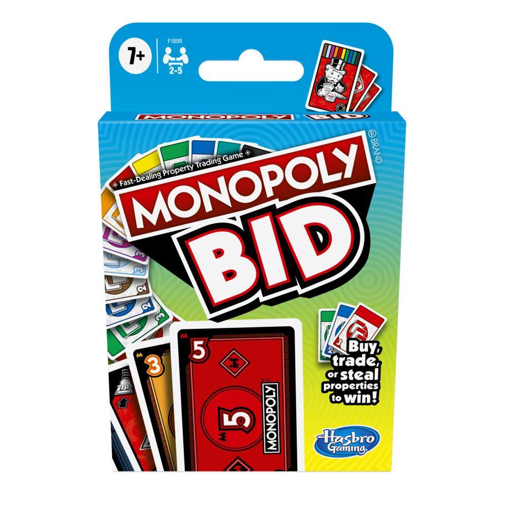 Monopoly Bid card game packaging