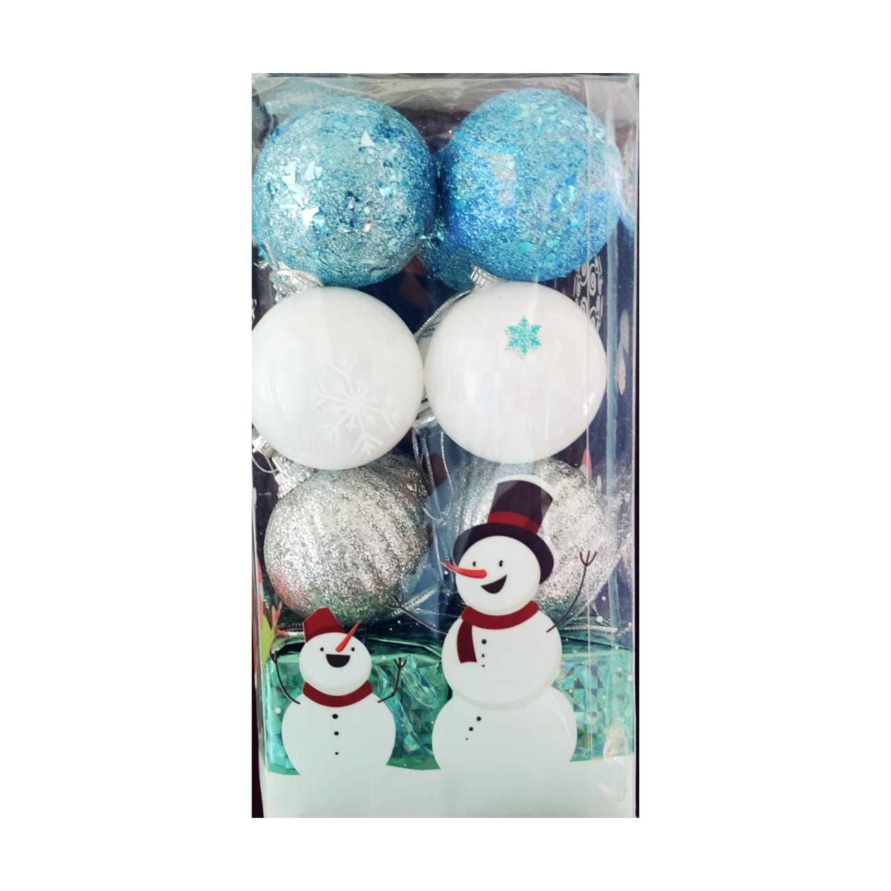 16Pcs Blue & Silver Christmas Tree Decoration Set