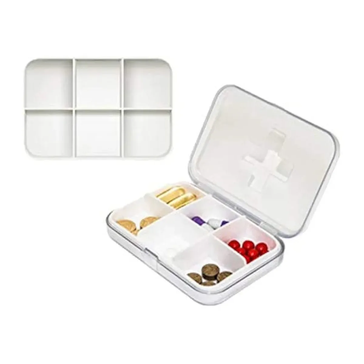 Portable Lockable Pill Box with Compartments