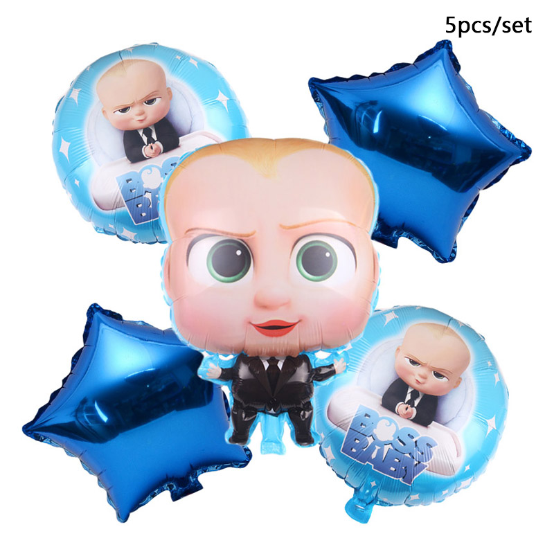Blue Boss Baby 5 – piece foil balloon set