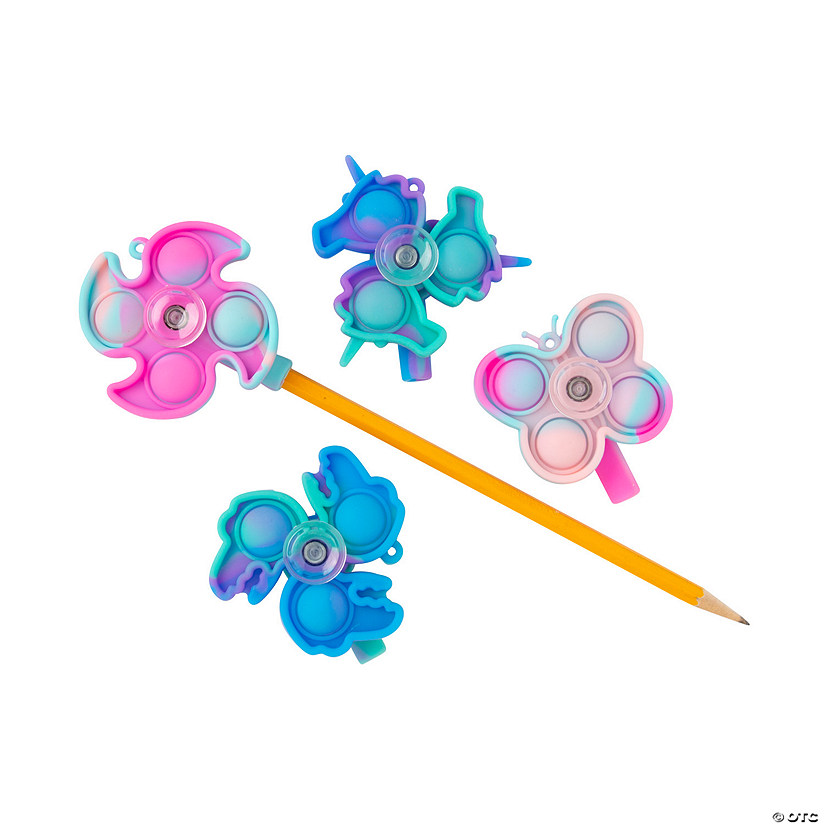 Pop It Fidget Spinner Pencil Topper – Random Design Pencil Clip