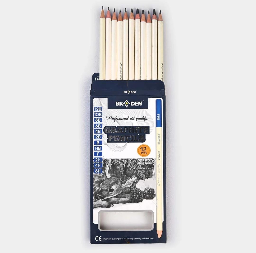 Graphite Pencils Set – 12 Pieces