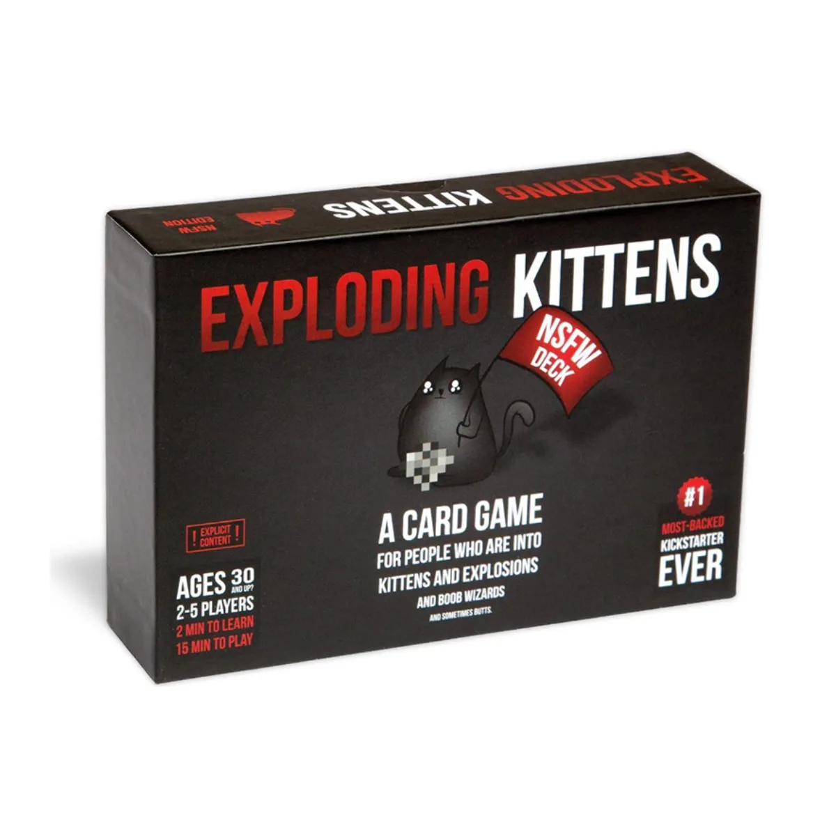 Exploding Kittens NSFW Edition card game box