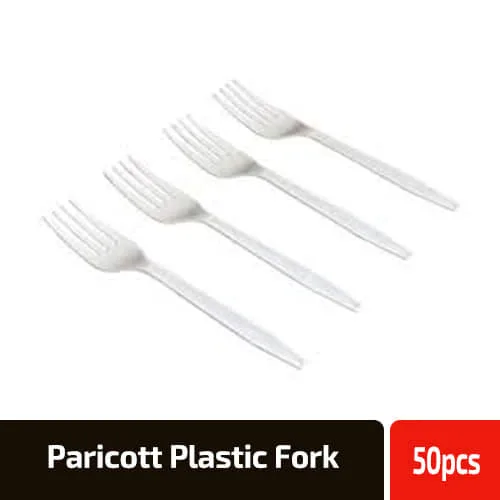 Pack of white plastic forks