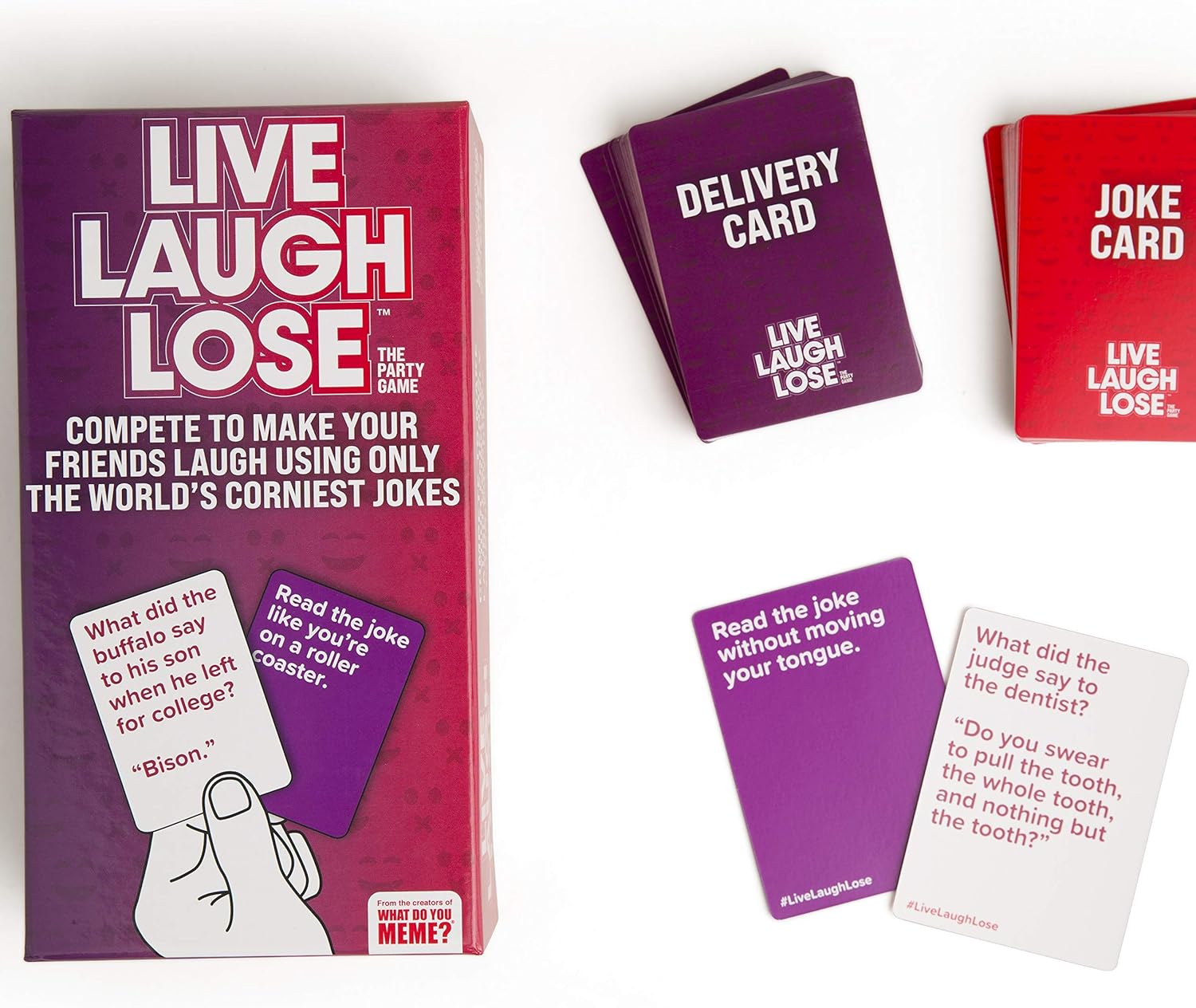 Live Laugh Lose party card game box