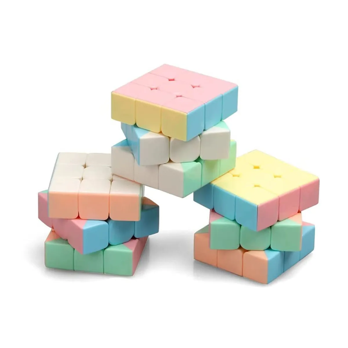 Neon Twist Puzzle Cube and Pyramid