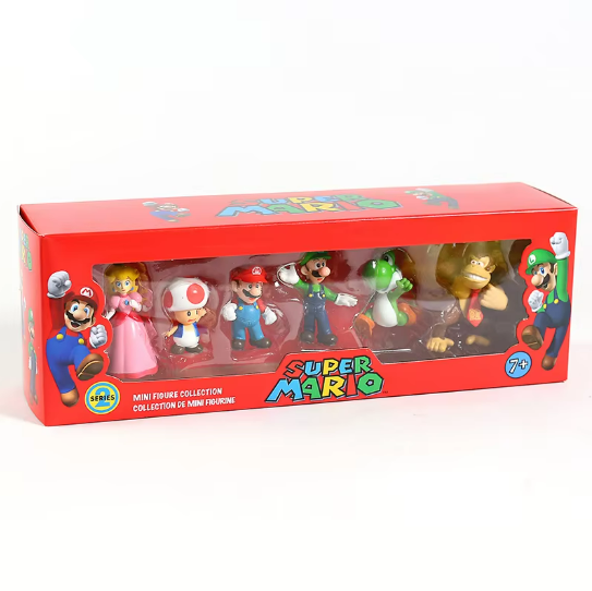 Super Mario Bros 6 – Piece PVC Figure Set