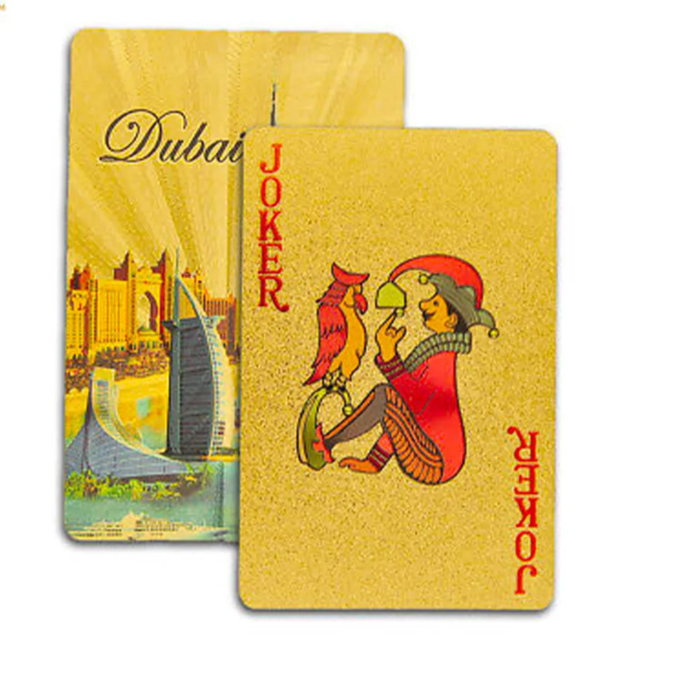 Dubai Gold Foil Playing Cards (Waterproof Plastic Cards)