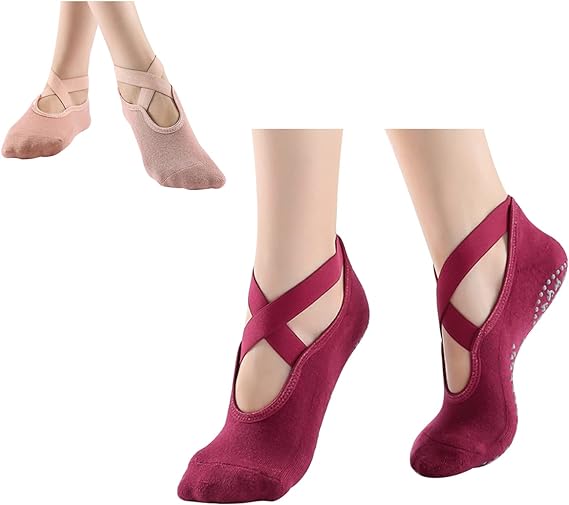 Non – Slip Yoga Socks Pair – One Size