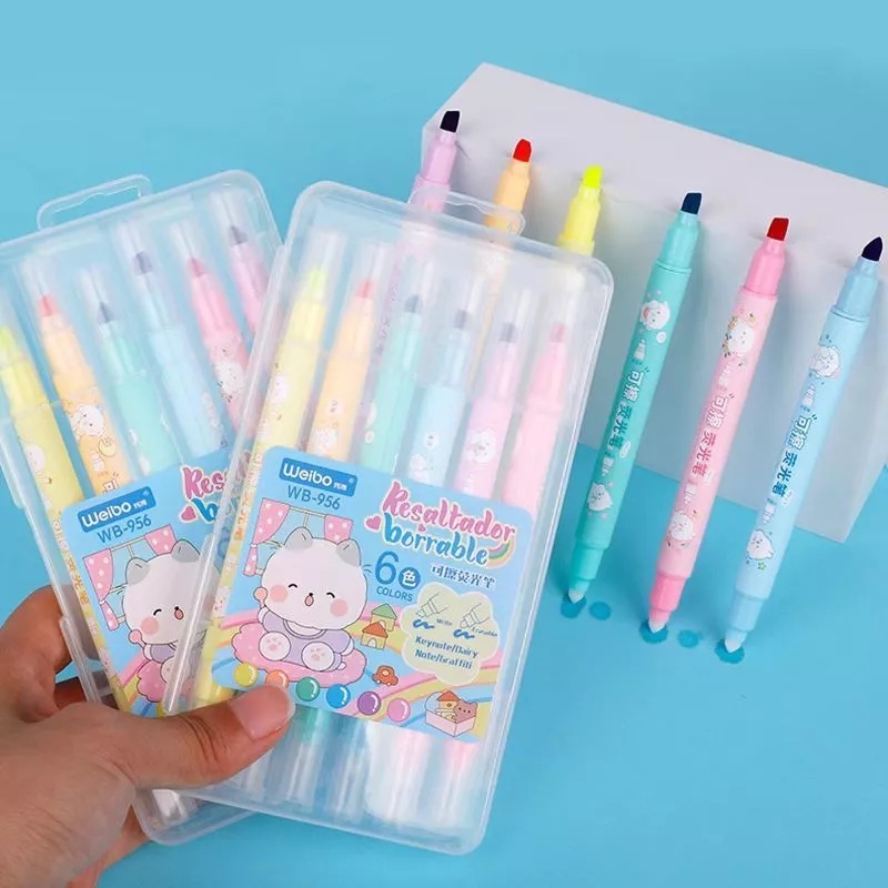 Erasable Highlighter Set – 6 Colours, Model 935