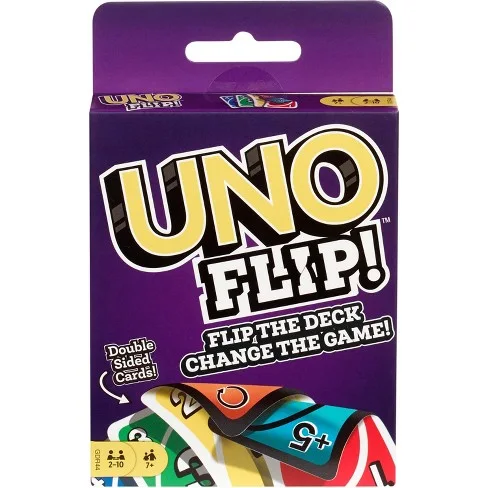 Uno Flip! Family Card Game Double Sided 112 Cards Cards