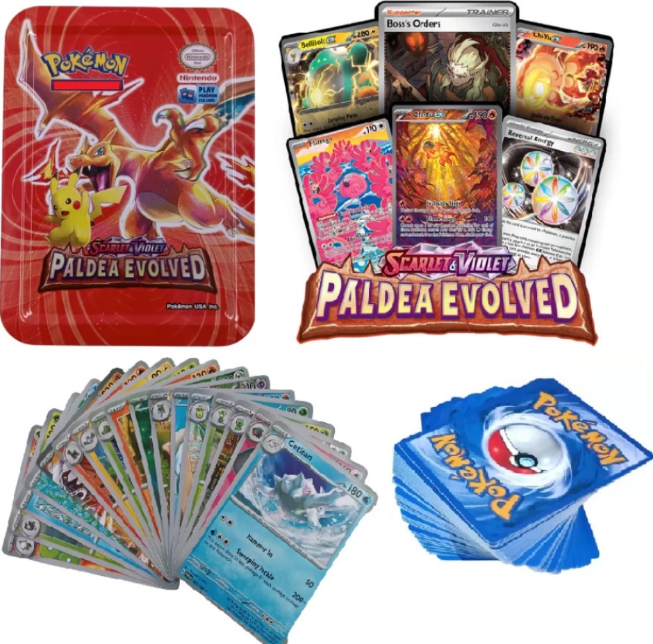 Pokémon Trading Card Tin with 41 Cards