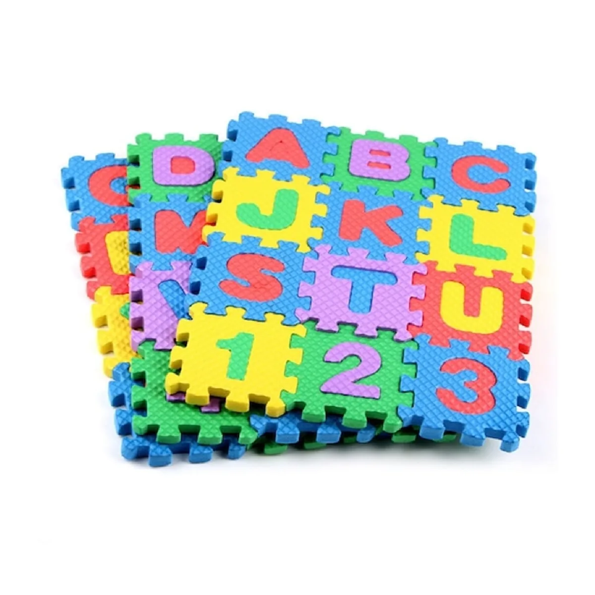 Small Eva alphabet and number foam puzzle mat pieces
