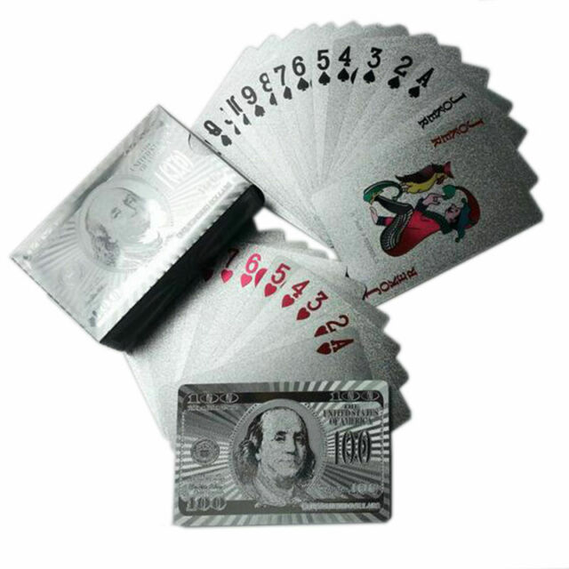 Waterproof 100 Dollar Poker Playing Cards