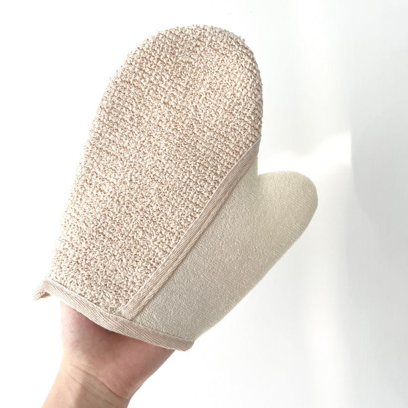 White Acrylic Fiber Bath Scrubber Glove