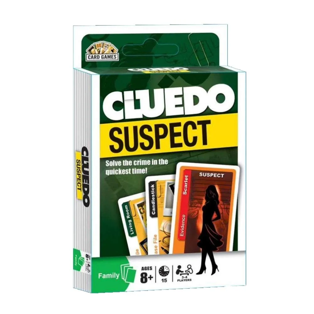 Cluedo Suspect card game box
