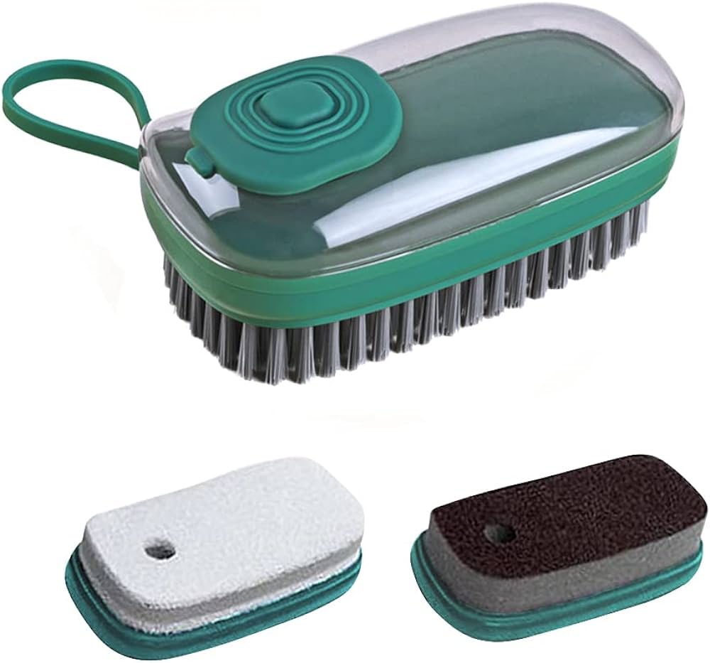 Multifunction Laundry Brush with Replaceable Heads