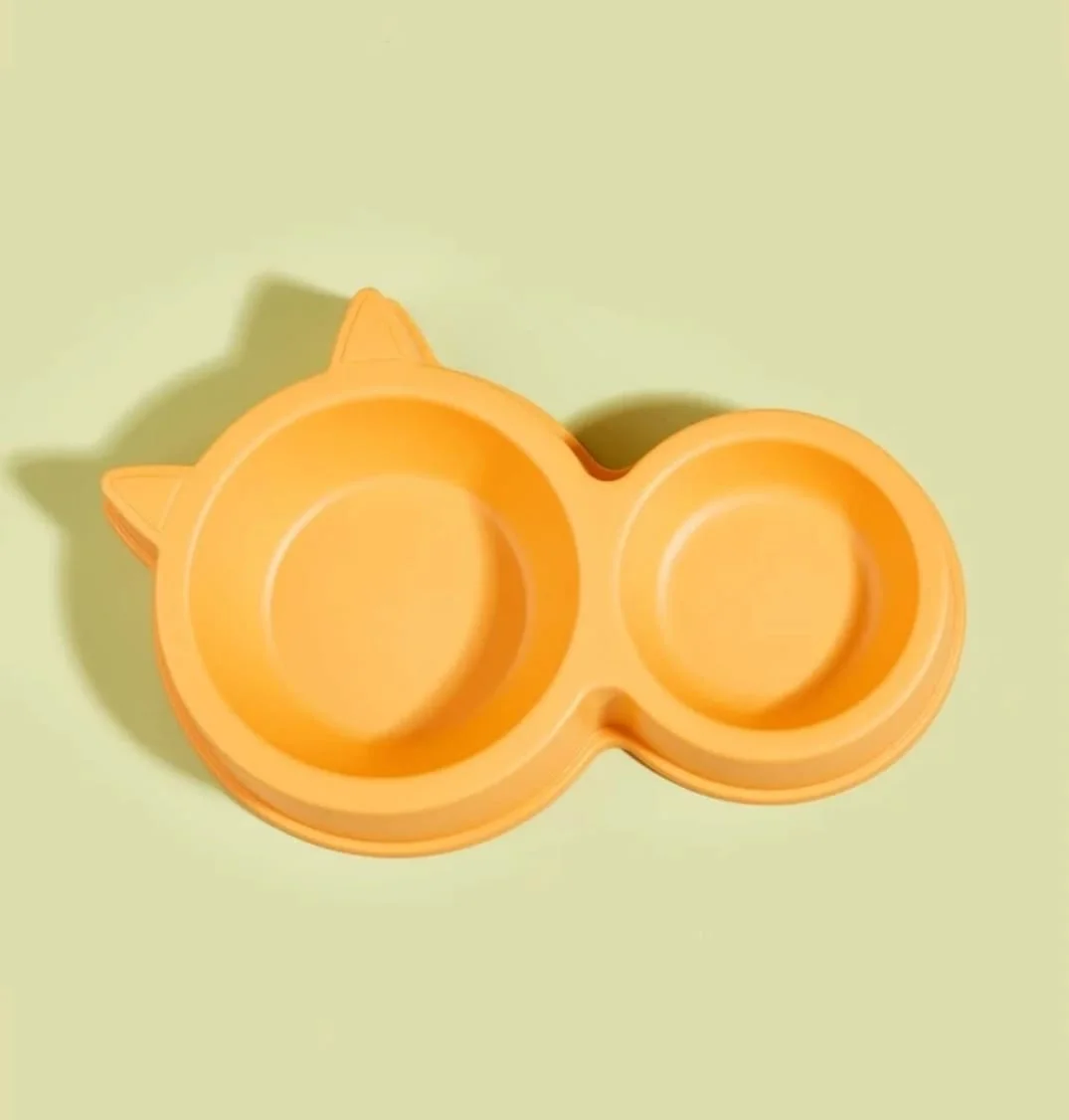 Double Cat Feeding Bowl